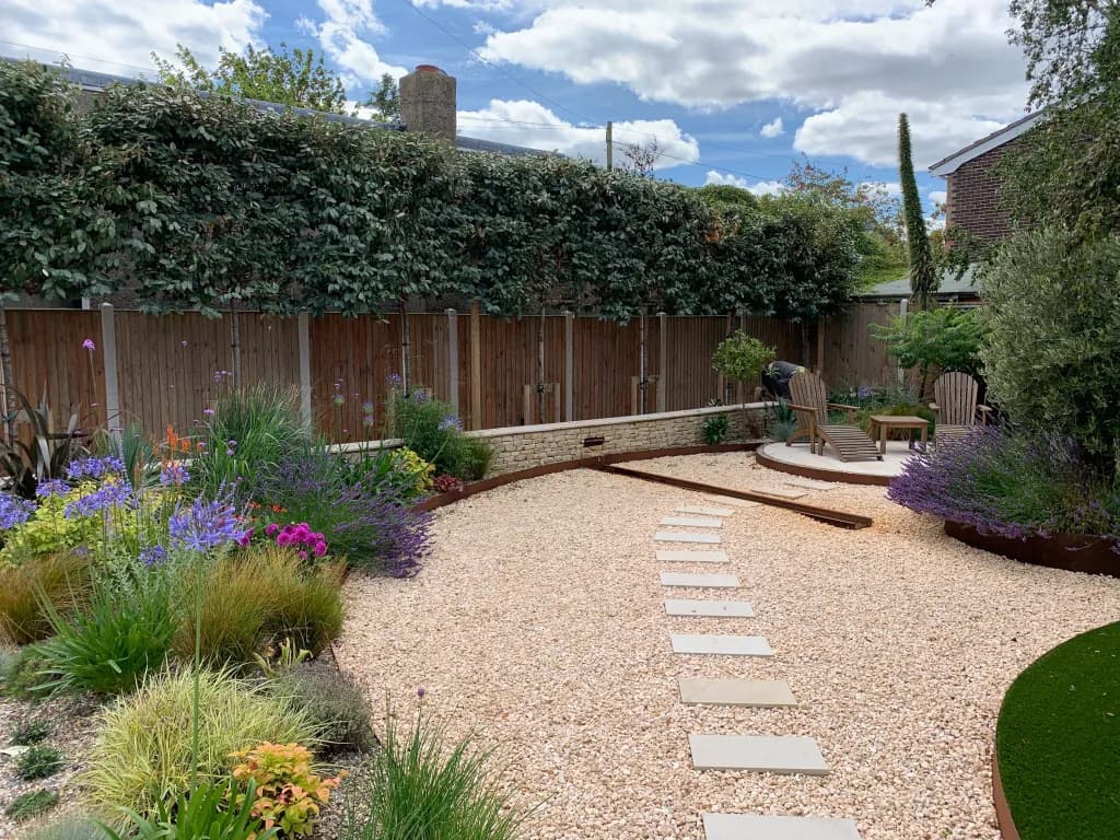 Mediterranean garden layout